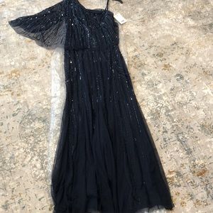 Adrianna Papell Navy Blue Gown